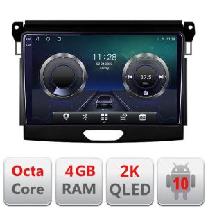 Navigatie Ford Ranger C-574 Android Octa Core Ecran 2K QLED GPS 4G 4+32GB 360 KIT-574+EDT-E409-2K
