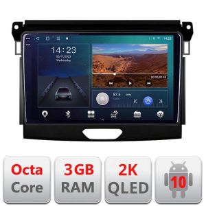 Navigatie Ford Ranger B-574 Android Ecran 2K QLED octa core 3+32 carplay android auto KIT-574+EDT-E309V3-2K