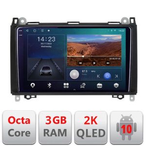 Navigatie Mercedes VW B-068 Android Ecran 2K QLED octa core 3+32 carplay android auto KIT-068+EDT-E309V3-2K