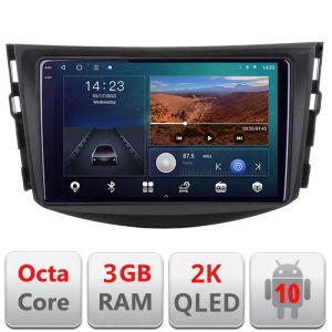 Navigatie Toyota RAV4 B-018 Android Ecran 2K QLED octa core 3+32 carplay android auto KIT-018+EDT-E309V3-2K