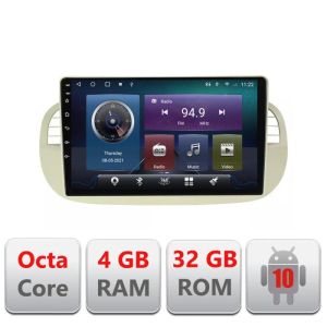 Navigatie Fiat 500 intre anii 2007-2015 Android radio gps internet Octa core 4+32 Kit-fiat500+EDT-E409