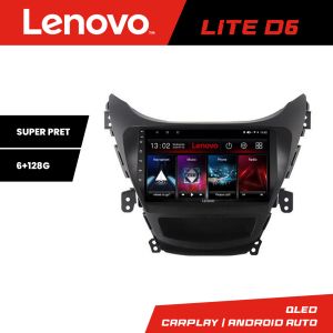 Navigatie Hyundai Elantra 2011-2013 Lenovo Kit-092 8 core 6+128 GB Android Waze USB Navigatie Internet Youtube Radio