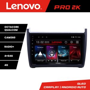 Navigatie VW Polo 2014- Lenovo Kit-655 8 core QLED 2K 4+64 360 Android Waze USB Navigatie Internet Youtube Radio