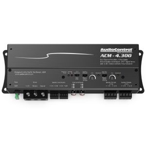 Micro Amplificator 4 canale AudioControl compact  ACM-4.300, 4 x 75 watts, in 2 sau 4 ohm, clasa D